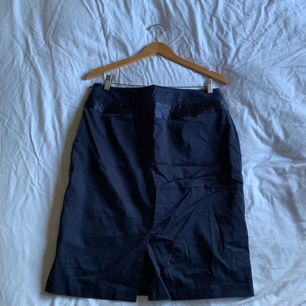 Kenar Navy Blue Pencil Skirt